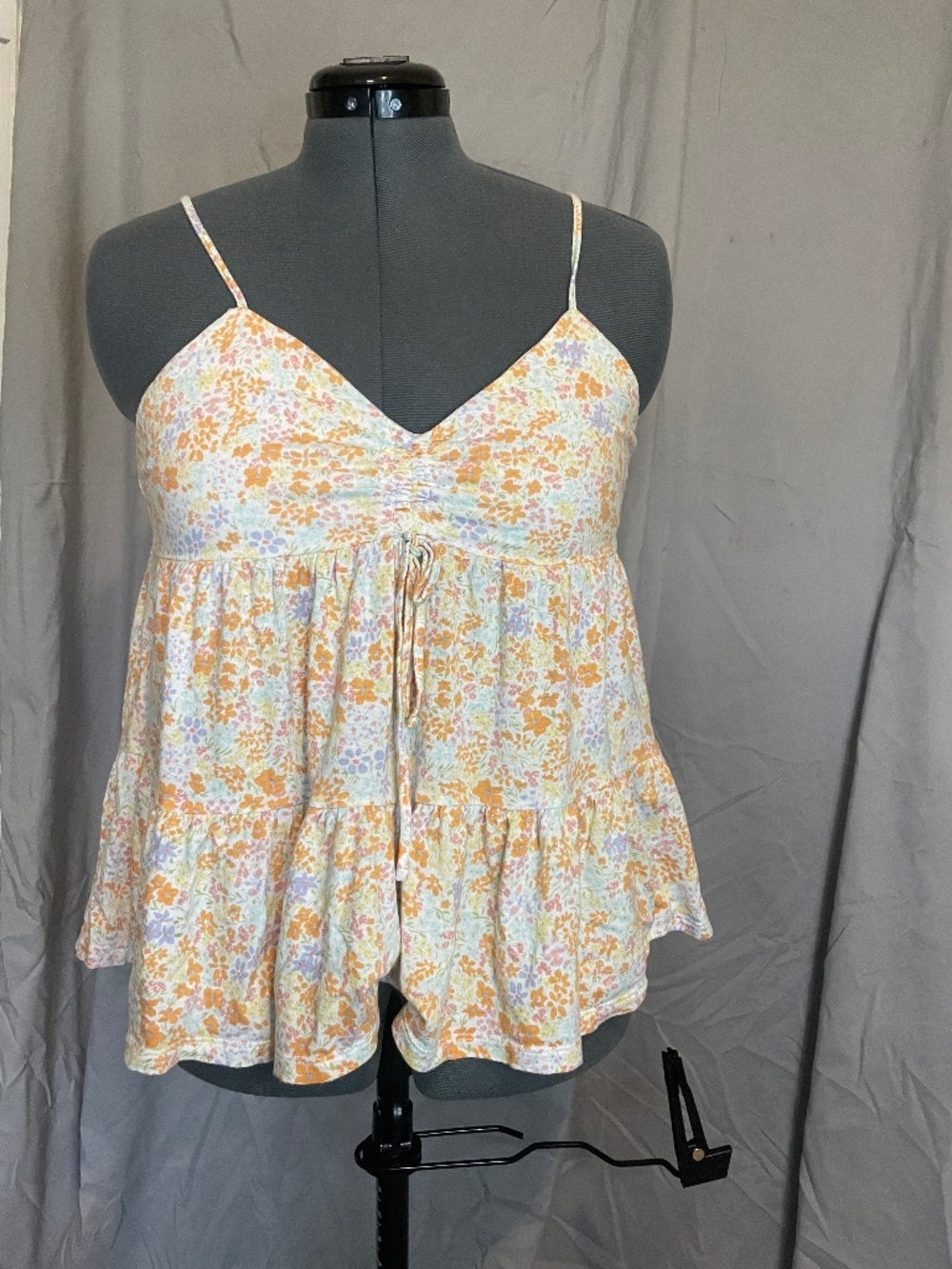 Spring floral babydoll top
